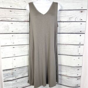Maurices 24/7 Women’s Sleeveless Swing Dress Olive Green XL Casual Flowy